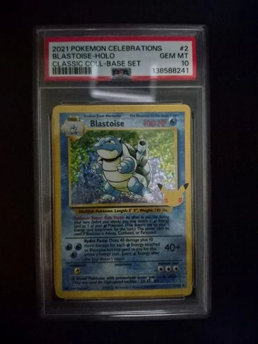 PSA 10 Blastoise 2/102 Celebrations Classic Collection Pokemon