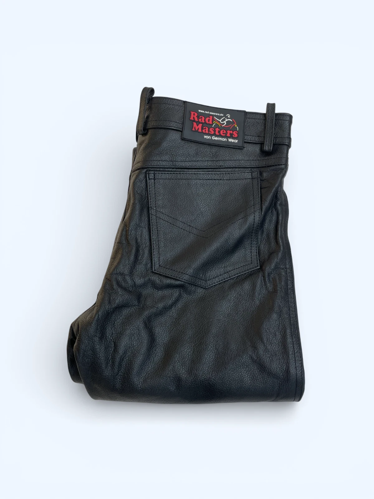 RAD MASTERS Mens 100% Genuine Leather Motorcycle Trousers Pants W34" L30" Rider