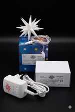 Herrnhuter Stern Miniaturstern wei&szlig; LED 8cm mit Timer-Netzger&auml;t 6/9 Neuheit