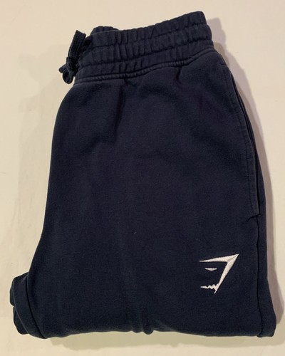 Gymshark Sweatpants XS Extra Small Navy Crest Pocket Drawstring Joggers - Picture 13 of 13