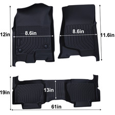 For 2007-2014 Chevy Tahoe Suburban Gmc Yukon Xl Front 2nd Tpe Floor Mats Liner For 2007-2014 Chevy Tahoe Suburban Gmc Yukon Xl Front 2nd Tpe Floor Mats Liner