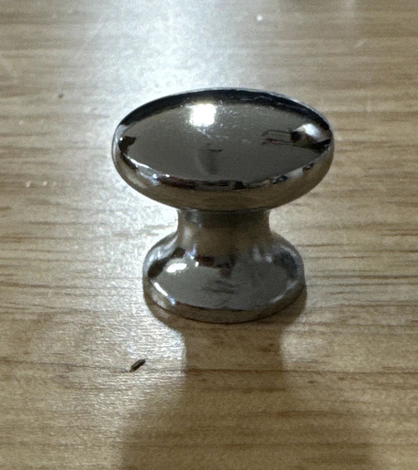 Signature Contemporary Metal Knob, Chrome, 3/4” Diameter Set Of 12 W/ Screws - Image 2 of 2