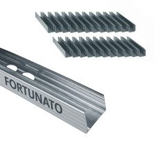 Montante C Standard 2 m Profilo Preforato Sp 0,6 mm Fissaggio Cartongesso 24 Pz