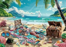 Summer Beach Seashell Puzzle Collection for Adults 1000 Piece, Hawaii Nature ...