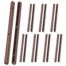 8-Pairs Drawer Slides, 298mm Long Plastic Drawer Rails for Cabinets [Brown]