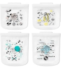 STAR WARS Pyrex Platinum Silicone 12-Pc Storage Set, 12 Reusable Bags
