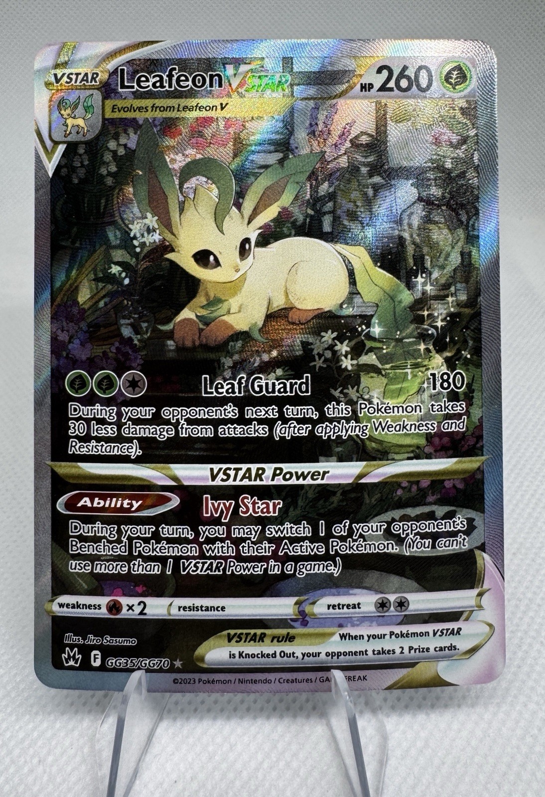 Leafeon VSTAR GG35/GG70 Crown Zenith Galarian Gallery Pokemon Card NM Ultra Rare