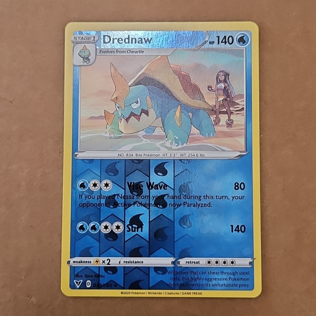 Pokemon Drednaw (39/227) Vivid Voltage NM REVERSE HOLO Foil TCG CCG