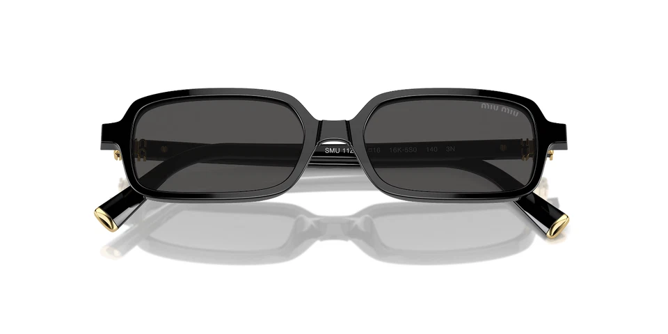 Auténticas gafas de sol para mujer MIU MIU MU 11ZS 16K5S0 negras grises 51 mm Foto 3 de 4
