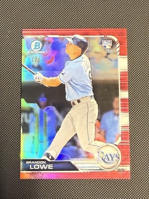 2019 Bowman Chrome Brandon Lowe #10 Red Refractor /5 (RC)