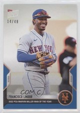 2022 Topps Now Player's Choice Award Winners Blue 14/49 Francisco Lindor 3u0