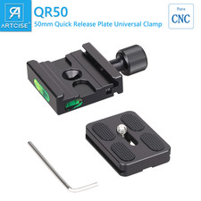 50mm Quick Release Plate Clamp,Universal Arca-Swiss QR Clamp with QR Plate