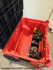 Hand tool organizer insert compatible with Milwaukee Packout rolling toolbox