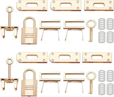 24pcs Alloy Bag Lock Clasp Set, 2 Sets Purse Closure Hardware DIY Bag Making Loc