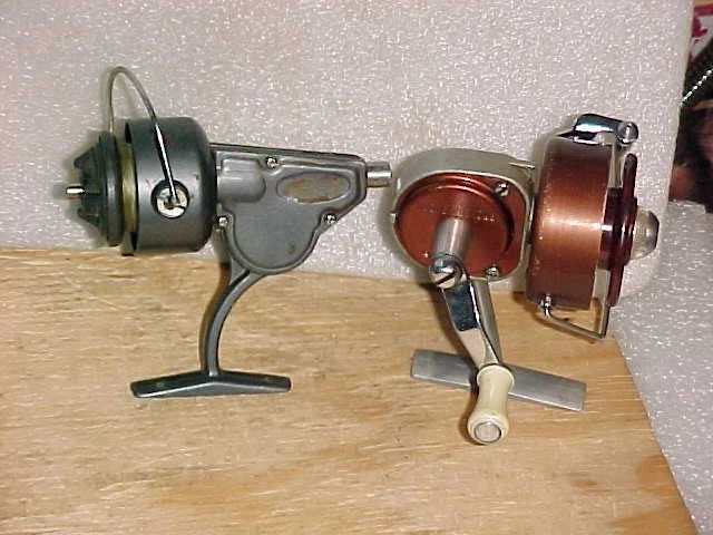 Moulinet Bronson Lashless 1700 vintage : manche en bakélite vert pâle - France Moulinet Bronson Lashless 1700 vintage : manche en bakélite vert pâle - France
