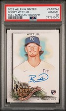 2022 Topps Allen & Ginter Full Sized Autographs Bobby Witt Jr. #FABWJ RC rookie