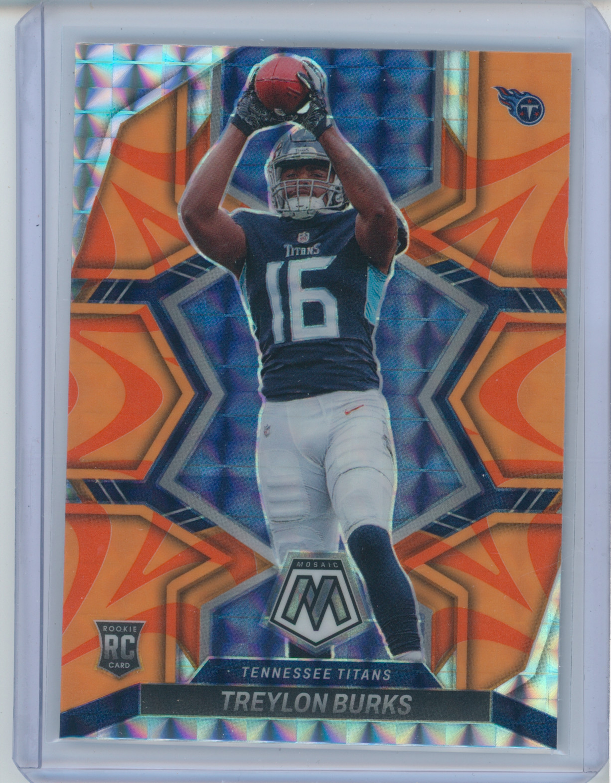 2022 Mosaic - Treylon Burks #315 Mosaic Reactive Orange Prizm (RC)