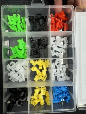 80 Piece Car Door Lock Rod Clips Assortment Kit Tailgate Handle Rod End Retainer