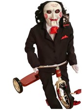 Tobin Bell Signed Saw Jigsaw Billy Puppet Doll with Tricycle BAS Witness