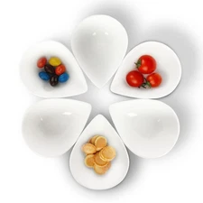 Ceramic Dip/Dipping Bowls Set Small White Porcelain Soy Sauce Dish/Bowls Set ...