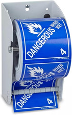 Wall Mount Label Dispenser 4.5" - Sticker Roll Dispenser - Table Top - Label H