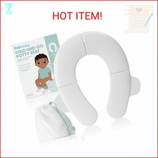 Frida Baby Fold-and-Go Portable Potty Seat for Toilet, Foldable Travel Potty Sea