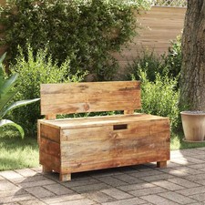 Panca in Legno Massello di Recupero Panchina Baule Arredo Ingresso Casa vidaXL