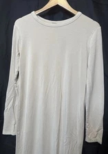 Bleusalt Long Sleeve Crew Dress Tan Long Sleeve Maxi Minimalist Size XL Bodycon