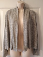 New Gap Long Sleeve Open Front Cropped Lightweight Grey Cardi Sweater sz M