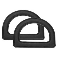 2 StüCk D-Ring Pu Leder Handtaschengriff, Handtaschengriff, Schwarz