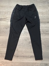Gymshark Women  s Track Pants Black S Zip Pockets Pull On Elastic Waist