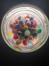 10x 5/8" Jabo Classics Marbles Lot Mixed Colors Fenton UV Reactive