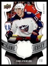 2018-19 Upper Deck UD Game Jersey Patches Cam Atkinson Columbus Blue Jackets