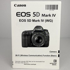 Canon EOS 5D Mark IV Genuine Camera Instruction Manual / Guide In English