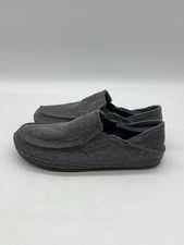 OluKai Moloa Hulu Men Size 11 Gray Wool Blend Slippers Loafers Shoes Lounge.