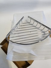 Polished Chrome Bathroom Corner Shower Basket Shelves 2pack Caddy Storage wba521