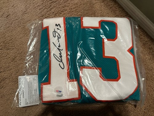 Dan Marino Signed Dolphins Custom Jersey #13 PSA/DNA G93959 Leaf COA