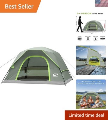 Versatile 3-Season 4-Person Tent: Windproof, Waterproof & Ideal for Stargazing
