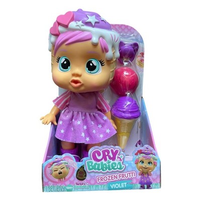 Cry Babies Frozen Frutti Violet 10 inch Doll, Cries Real Tears!