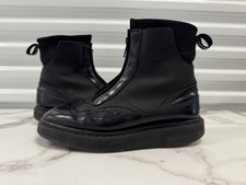 Dr Martens Men's Jemison Black Wingtip Brogue Zip Boots Size 11