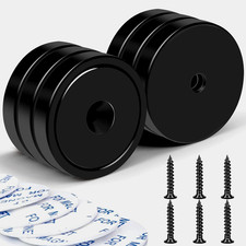 LOVIMAG Magnets with Holes, 110 Lb Waterproof Strong Neodymium Cup Disc Magnets
