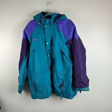 Vintage Columbia Sportswear Colorblock Ski Jacket Purple Teal Men  s XL 90s USA