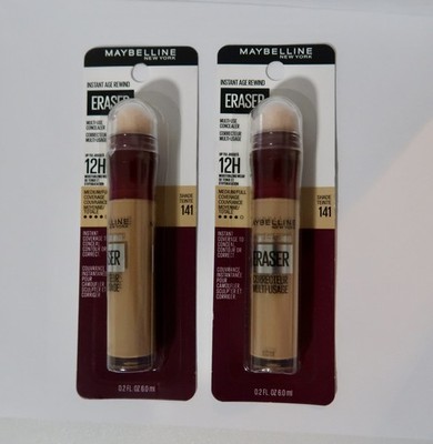 2 Maybelline Instant Age Rewind Eraser Multi-Use Concealer 0.2fl oz - Shade 141