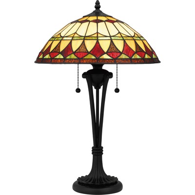 Quoizel TF16143 Sevilla 2 Light 24'' Tall Tiffany Table Lamp - Black