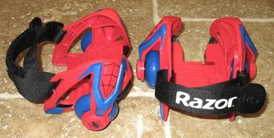 Razor Spiderman Jetts Heel Wheels Marvel Adjustable Shoe Skates Red Kids 8+