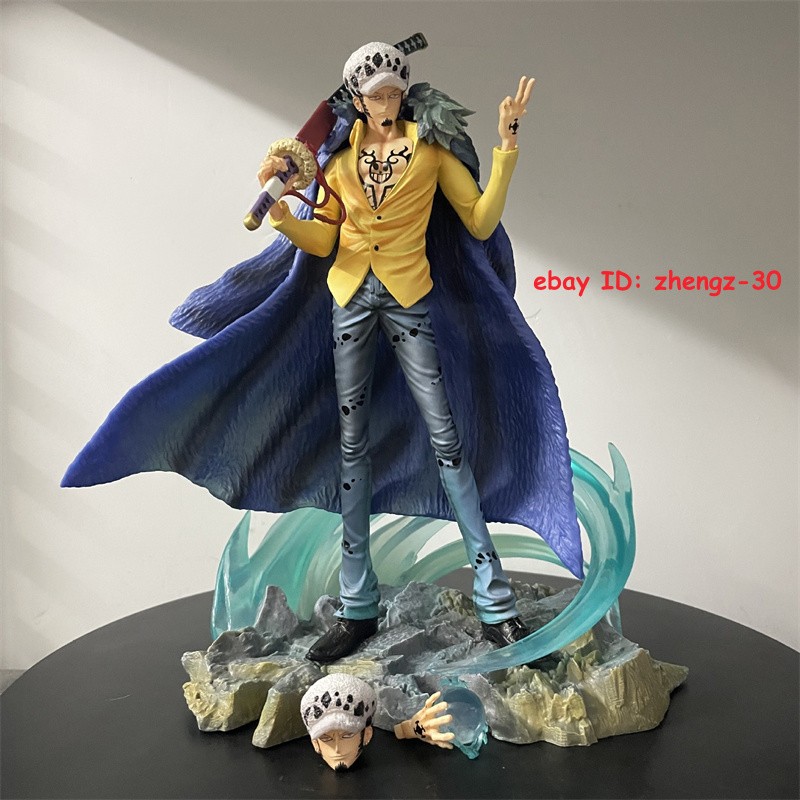 H25CM Trafalgar D. Ley de Agua Estatua Anime Figura Estatuilla 2 Cabezas Coleccionables