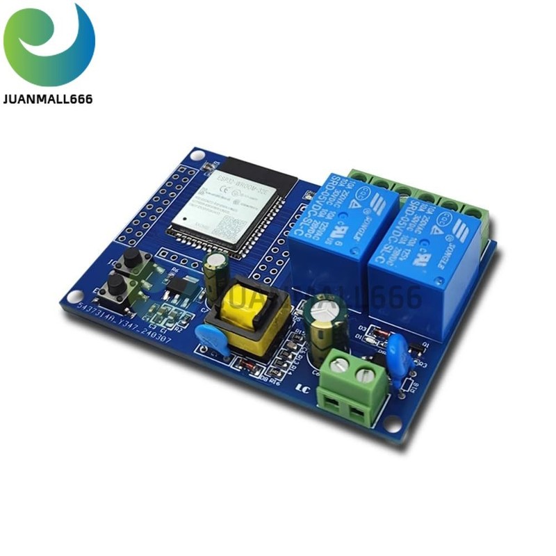 ESP32 AC220V WiFi Bluetooth Dual Relay Module Development Board for DIY