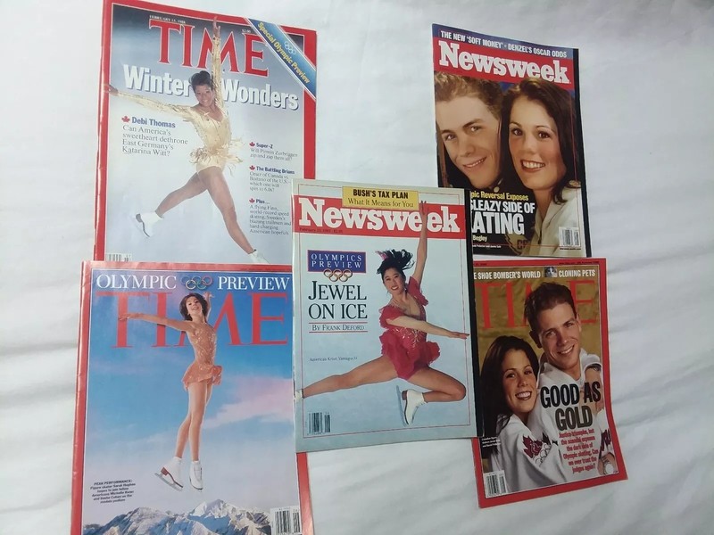 Olympics 5 Vintage Time and Newsweek Magazines Figure Skating
