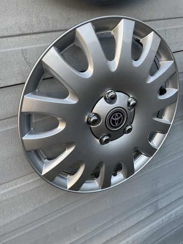 2007-2018 Toyota Camry 16" 14 Spoke Set Of 4 Hubcaps Aftermarket Black Emblem - Picture 6 of 7