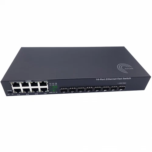 Switch Gigabit 8 SFP 8 RJ45 10/100/1000Mbps Plug & Play Non Géré Métal Robuste